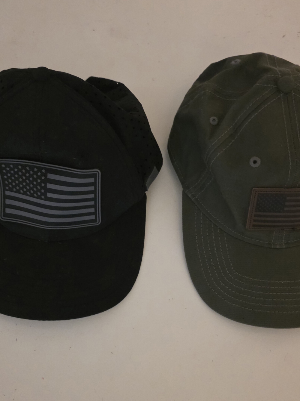Men's American Flag Baseball Cap - Black And Olive